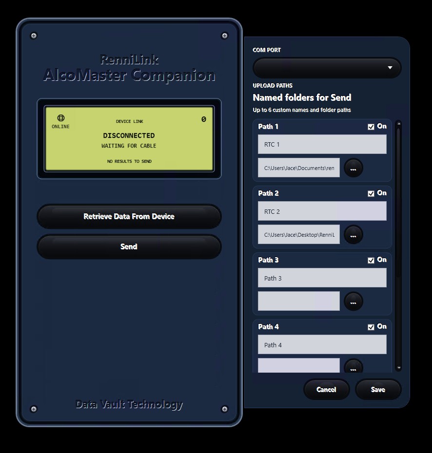 Upload path settings